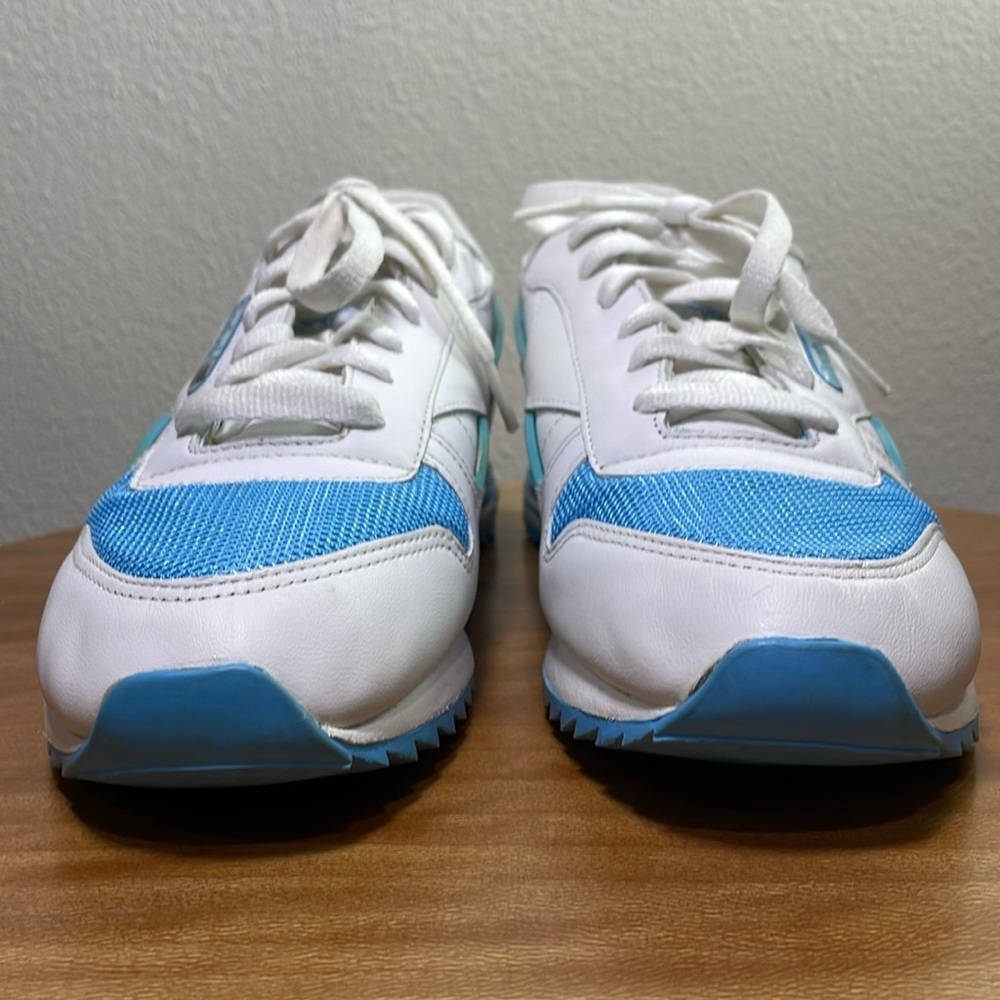 Women's Reebok Classic Running Shoes Sneakers White Blue RB 503 Size 8.5 - Picture 7 of 16